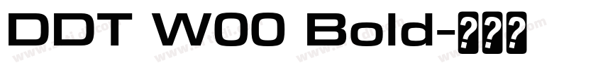 DDT W00 Bold字体转换